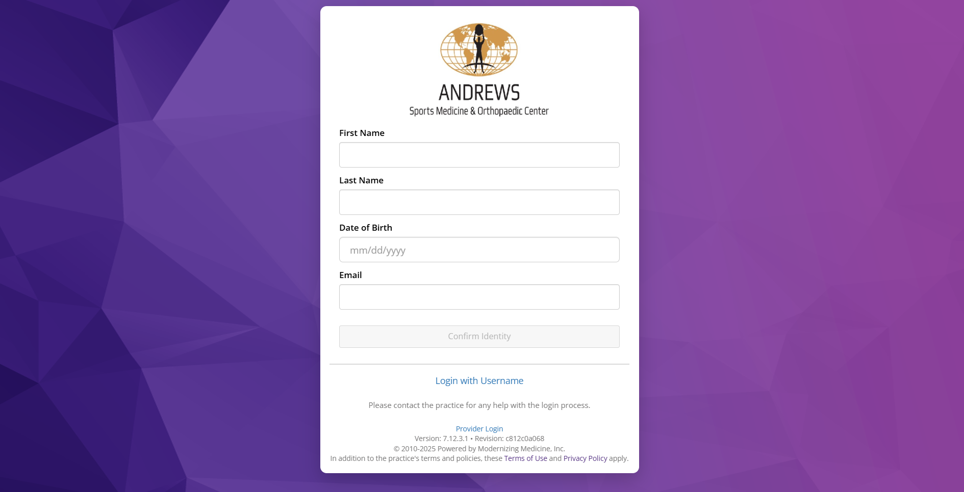 patient portal andrews sports medicine emr